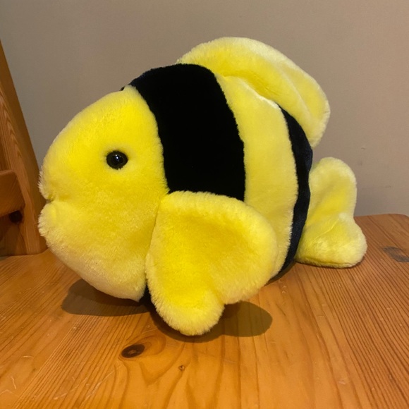 Bubbles 1998 Ty Beanie Buddy Yellow and Black 11in Fish 9323 w/o hangtag - Picture 2 of 3